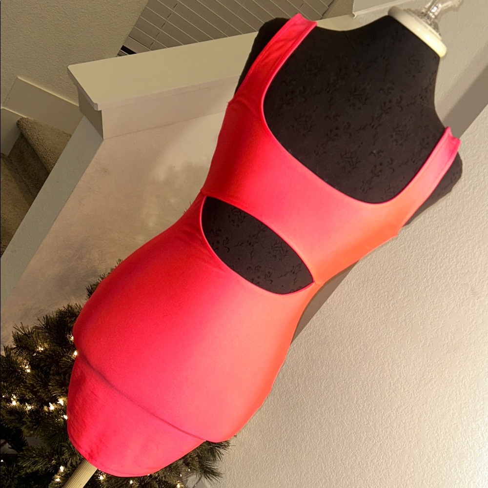 Bold Pink Cutout Dress